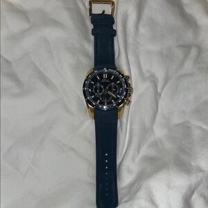 Gold and Black Chronograph Watch